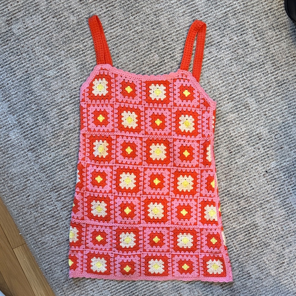 Zara Colorful Crochet Dress Coverup